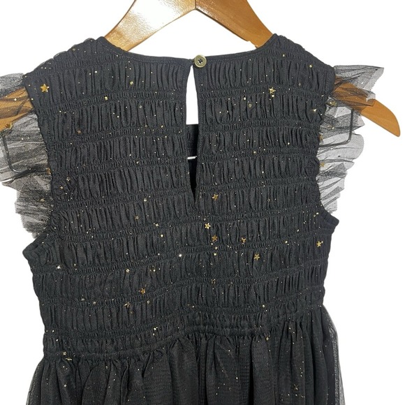 NWT Crew Cuts Girls Sz 10 Black Star flutter-sleeve dress Crewcuts - Picture 5 of 7